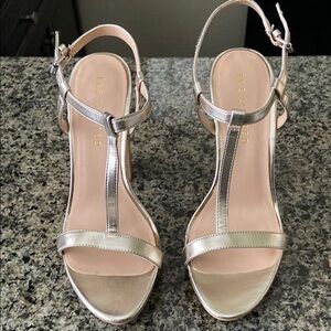 Elegant Silver Strappy Sandals